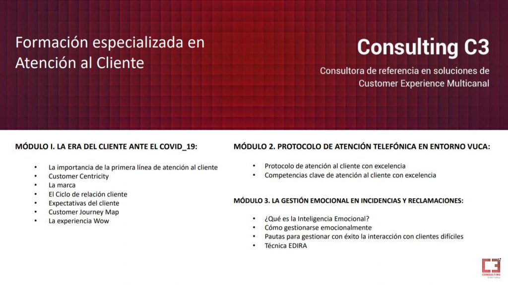 Formación en Atención al Cliente Post Covid